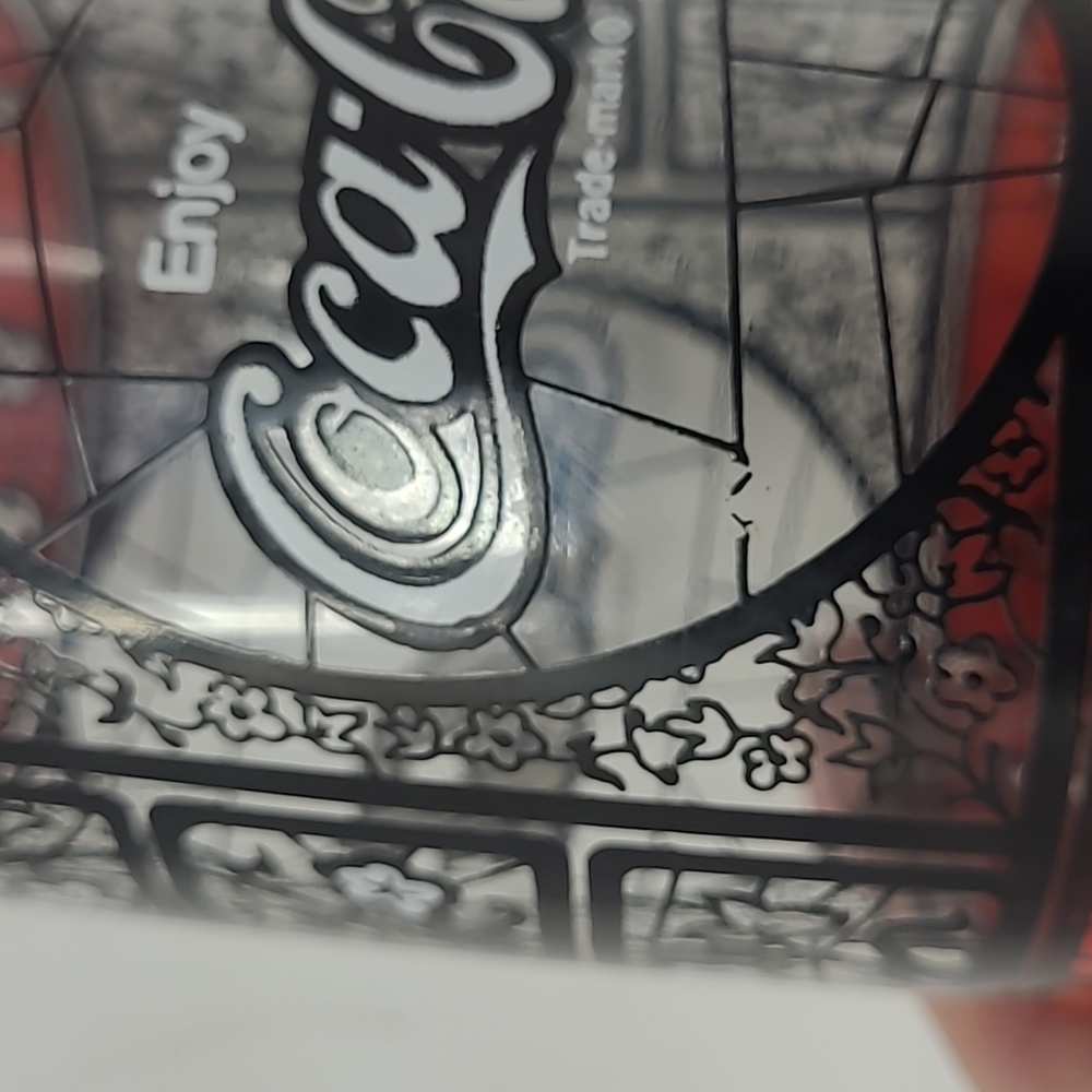 VINTAGE COCA-COLA STAINED GLASS STYLE GLASS - Picture 8 of 8